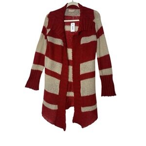 New Suss Long Cardigan Size 2‎ Medium Luxury Cozy Outdoor Open Front Career